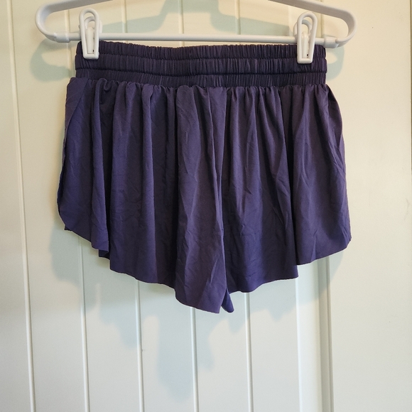 Leftear Navy Blue Flowy Lightweight workout Running Shorts for Women XS - Picture 5 of 5